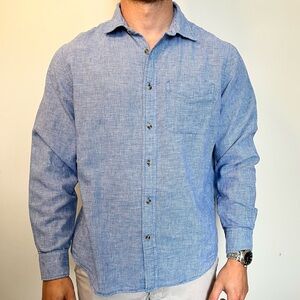 Old Navy Classic Denim Button-Down Men’s Shirt Size L